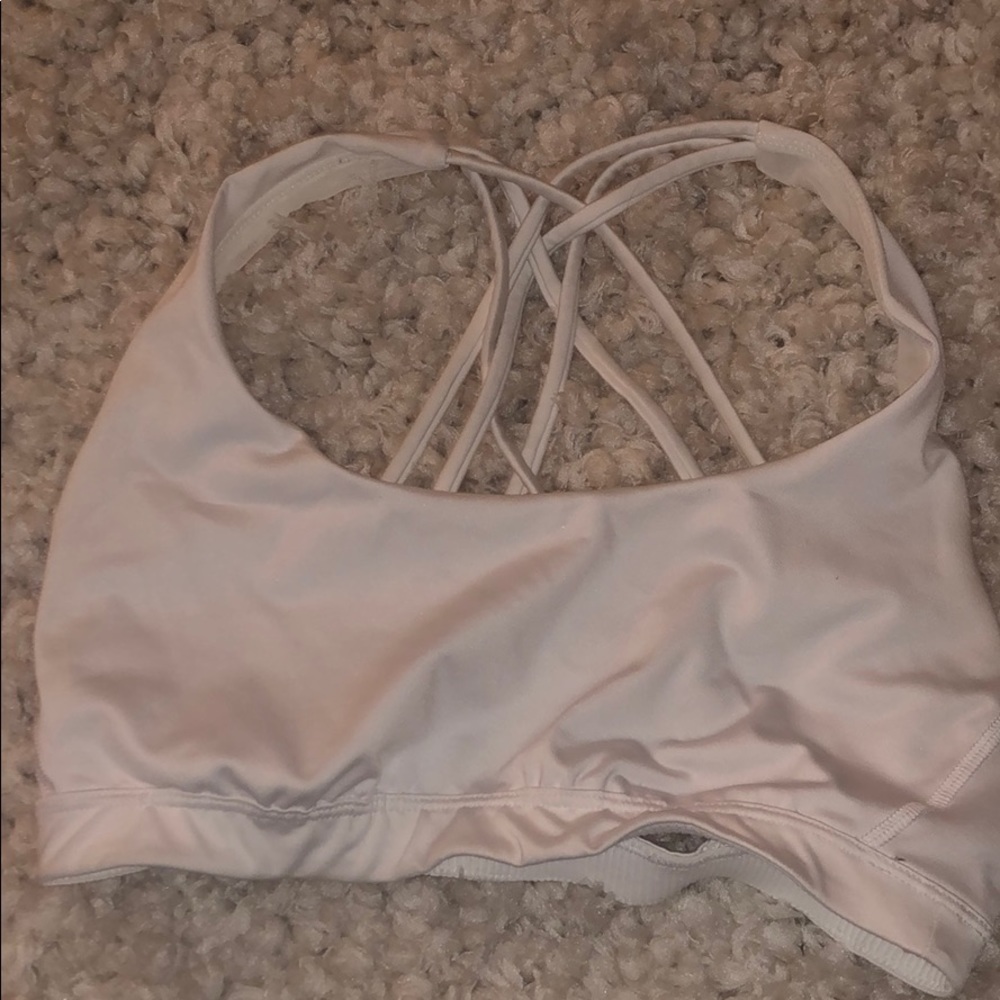 White sports bra